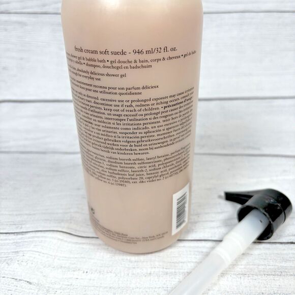 Sealed Philosophy Fresh Cream Soft Suede Shampoo Shower Gel Bubble Bath 32 oz - Picture 2 of 2